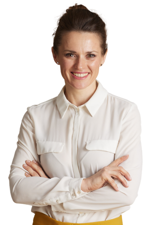 Younger woman smiling