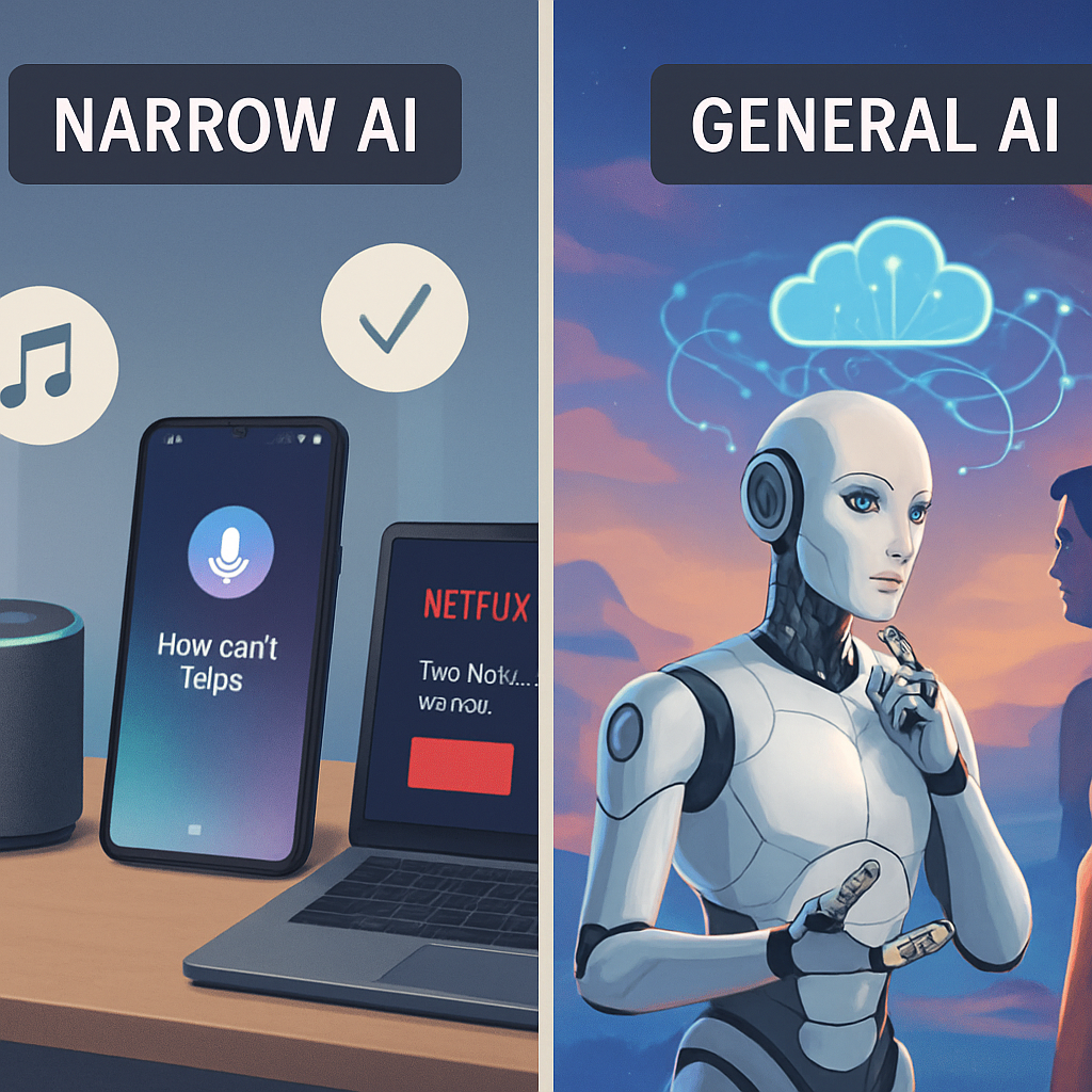 Normal Vs Ai Gd Narrow versus General AI